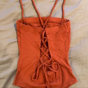 Criss-cross back bodysuit